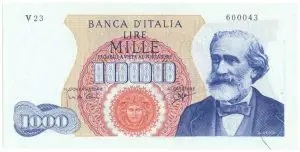 Banconota da 1.000 lire – Giuseppe Verdi