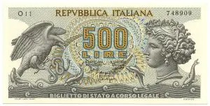 Banconota da 500 lire – Aretusa