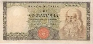 Banconota da 50.000 lire – Leonardo Da Vinci