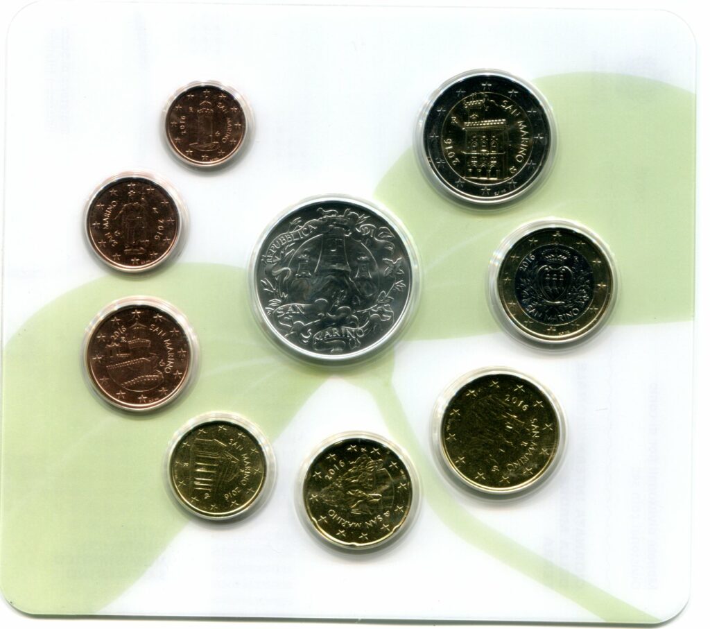 Serie divisionale 2016 monete san marino rare