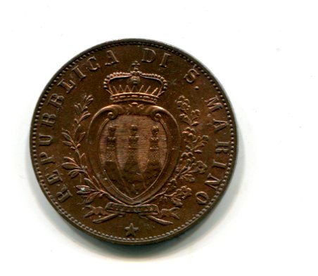 5 centesimi in rame – 1894 San Marino