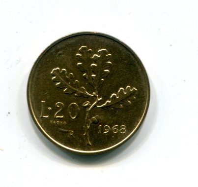 Moneta 20 lire 1968 Prova rara