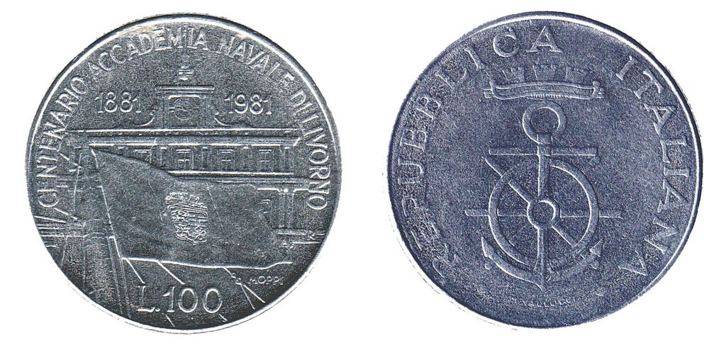 100 lire 1981 Accademia navale di Livorno