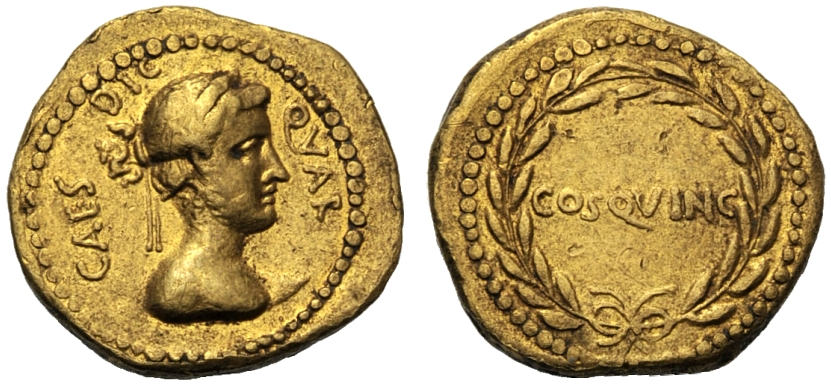 Aureo di Giulio Cesare (100-44 a.C.) - Valore approssimativo: 50.000€ - 300.000€