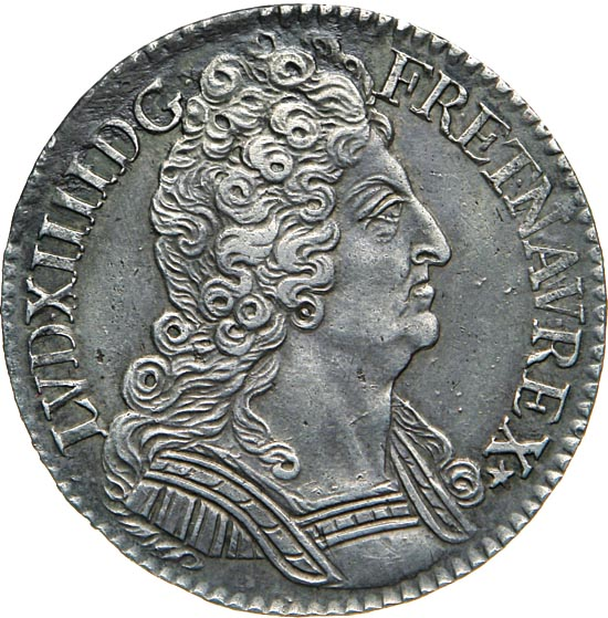 Mezzo scudo Luigi XIV